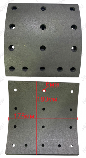 Накладка тормозная задняя (14 отверстий VOLVO) Креатек CK6116 3095177