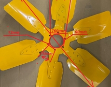 Вентилятор радиатора (внутрений диаметр = 90мм,6 лопастей Ф760мм) XCMG ZL50G  5406886	612600000722