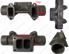 Коллектор выпускной WP12 (средняя часть) 540736 612630110736/612630110003