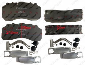 Колодка тормозная передняя (4шт комплект,с доп деталями) SCANIA Креатек CK6131 1390428