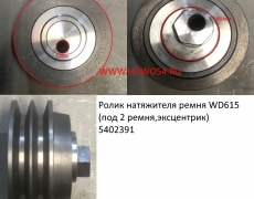 Ролик натяжителя ремня WD615 (под 2 ремня,эксцентрик) (5402391)	612600060440