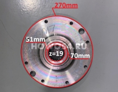 Фланец тормозного барабана стояночного тормоза LW521F ZL40(8 болтов Z=19) 5404567	250200691/ZL40A.30.3B-6/ZL40.13.1-3