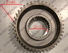 Шестерня КПП пониженной передачи выходного вала демультипликатора КПП FAST 5403445 12JS200T-1707106