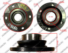 Фланец моста HOWO 2009 среднего 180/65/46/4 (диаметр /высота/шлицы/отв (5403160) RHAZ91140155