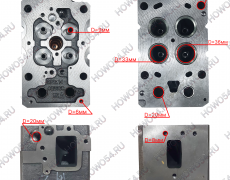 Головка блока цилиндров (4 клапана) Weichai WP13.480E501/550E501 SHACMAN SHAANXI X6000 ШАКМАН ШАНКСИ Х6000 5430620 1005330620