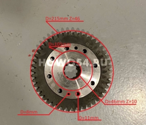 Шестерня КПП ZL20-032010х1 Z=46 КПП BS428 XCMG LW300F/LE321F 5419685 860114670/ZL20-032010*1