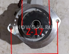 Насос ГУР 6*4 Z=17 D=5,8 H=1,9 (16L/min) HOWO A7 (алюминевый) 5417175 WG9619470080