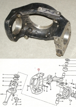 Кулак поворотный 6х6 Хово, Шанкси