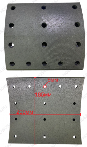 Накладка тормозная задняя (14 отверстий VOLVO) Креатек CK6117 3095180