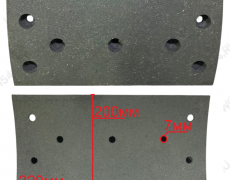 Накладка тормозная задняя (14 отверстий DONGFENG TIANLONG) Креатек CK9259 3502ZB6-105