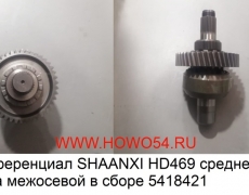 Дифференциал SHAANXI HD469 среднего моста межосевой в сборе 5418421