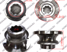 Фланец среднего моста 165mm/ 90mm/ (8шл)/ 4 отв 5403166 AZ9014320205