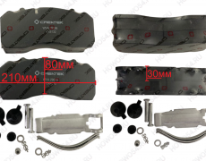 Колодка тормозная передняя (4шт комплект,с доп деталями) MAN Креатек CK6132 81.50820.6008