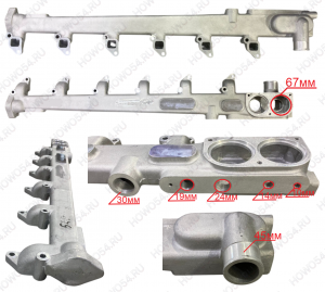 Труба подачи антифриза в ГБЦ WP10 (4 клапана) 546096 612640060196