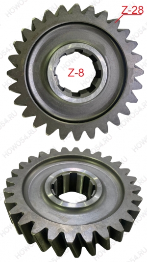 Шестерня ведущая SINOTRUK HC16 среднего моста Z=28 Креатек CK5268 JM9014320136