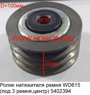 Ролик натяжителя ремня WD615 (под 3 ремня,центр) (5402394) 61500060107