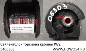 Сайлентблок торсиона кабины JWZ  (5406303) 20001085/AE1608430005