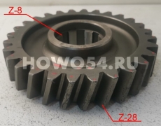 Шестерня ведомая HOWO 2008 HC16 среднего моста Z=28 5403911 WG9014320137