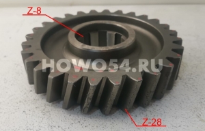 Шестерня ведомая HOWO 2008 HC16 среднего моста Z=28 5403911 WG9014320137