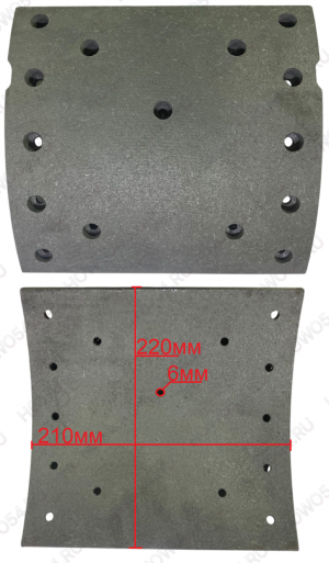 Накладка тормозная задняя (15 отверстий DONGFENG) Креатек CK9258 3502105-T1700