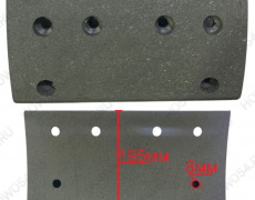 Накладка тормозная задняя (12 отверстий FAW/FOTON) Креатек CK9250 3502407-4E