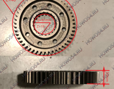 Шестерня КПП 1-ой передачи вторичного вала Z=48  КПП HW19710/18709 Оригинал 5415868/5403819 AZ2210040230/AZ2210040340