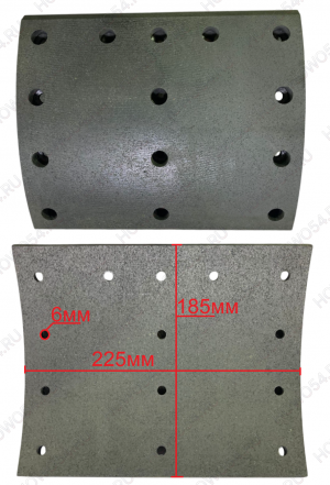 Накладка тормозная задняя (14 отверстий VOLVO) Креатек CK6119 3095181